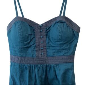 American Eagle Outfitters Blue Ruched Mini Dress